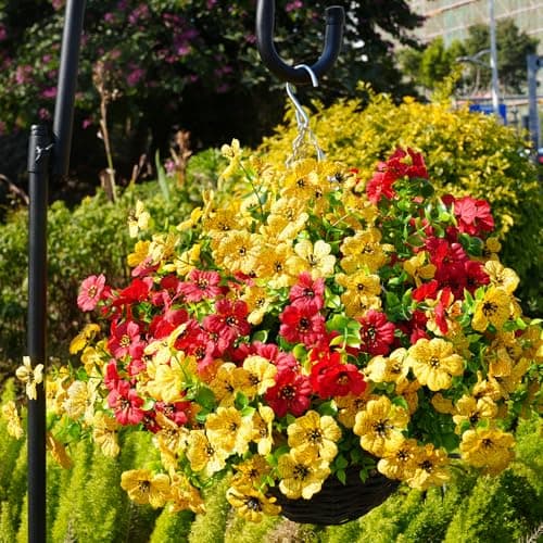 trytuny Artificial Flowers for Outdoor, UV Resistant Fake Silk Flowers, Realistic Faux Plants for Outside Indoor Porch Patio Window Box Planter Home Decor (14, Yellow) - Thumbnail 5