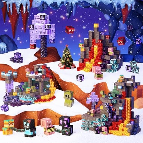 GobiDex 100PCS Magnetic Building Blocks Box Game-Based Build Magwonder Cave World, STEM Sensory Toys for Boys Girls - Thumbnail 2