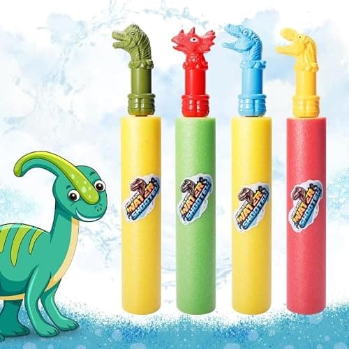 9 Pack Water Guns Pool Toys Summer Lake Pool Deals Game Blaster Outdoor Water Shooters Swimming Play Activities for Kids Teens Adults (9 Dinosaurs) - Thumbnail 3