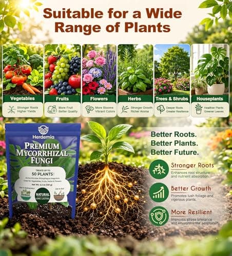 Mycorrhizal Fungi - Organic Root Stimulator & Soil Activator | Pure Concentrated Mycorrhizae Inoculant for Outdoor & Indoor House Plants, Mycorrhizal for Tomato, Flowers, Fiddle Leaf Fig, Monstera - Thumbnail 4