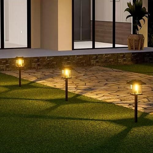 16-Pack Solar Lights Outdoor (Extra-Bright & Auto On/Off), Solar Powered Garden Lights, Outdoor Waterproof Solar Pathway Lights for Patio, Path, Yard, Landscape, Driveway, Walkway Decor (Warm White) - Thumbnail 4