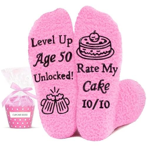 Biswitif Birthday Gifts Funny Slipper Socks, Women Funny Socks for 30 40 50 60 70 Year Old Woman Birthday Gifts for Mom Sister Wife Friends - Image 1