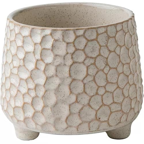 Utensil Crock, 4.5 Inches Utensil Holder for Counter, Kitchen Utensil Organizer, Farmhouse Kitchens Countertop Decor, Flower Pot, Makeup Tool Holder, Pen Holder - Image 1