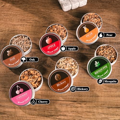 Whiskey Smoker Electric Set Bourbon Christmas Gifts for Men Old Fashioned Smoker Drink With 6 Wood Chips and 6 Whiskey Stones Food and Cocktail Smoked Kitchen Bar Tools Cool White Elephant Gifts Black - Thumbnail 3