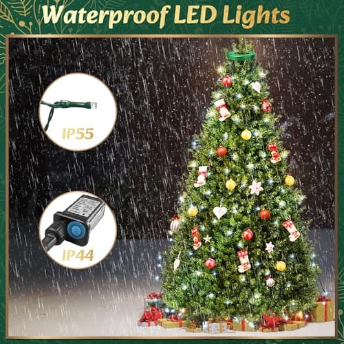Christmas Trees Lights - 400 LEDs Tree Twinkle Lights for Christmas Tree,6.6FT x 16 String Xmas Decorations Lights Fairy Tree Light 8 Mode for Xmas Fir Pine Party Decoration White - Thumbnail 6
