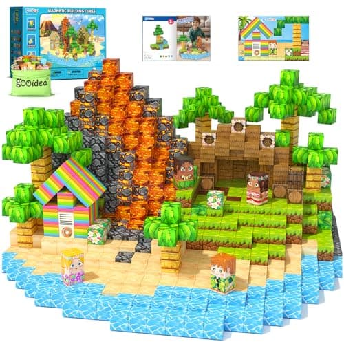 Large Magnetic Blocks - 120PCS 1“ Magnetic Cubes Building Toys for Kids Age 3-5 4-8 5-7 8-12, Hawaii Mine Magnet World Building Craft, Educational Toys Christmas Birthday Game Gifts for Boys Girls - Image 1