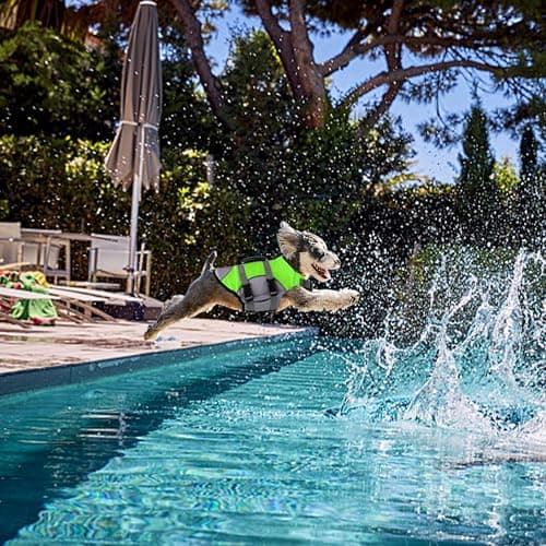 Mklhgty Dog Life Jacket, Reflective Adjustable Dog Life Vest with Rescue Handle for Swimming and Boating, Ripstop Pet Safety Life Preserver for Small, Medium and Large Dogs - Thumbnail 6