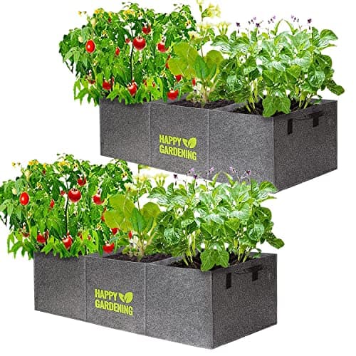 Linksandt Fabric Grow Bags, 2-Pack Raised Garden Bed with Handle for Vegetable Herbs Gardening, Fabric Plant Pots Planter Indoor Outdoor, 3 sq. ft. - Image 1