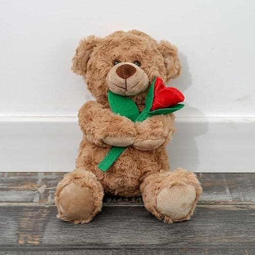 Teddy Bear Rose Flowers,Complete Gift setRose,12 inch Plush Teddy,Mother's Day Rose Bear Gift, for Mom, Female Friends, Girlfriend, Wife - Thumbnail 2