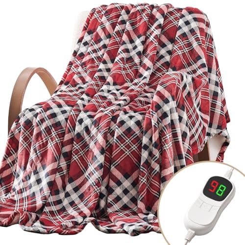 HomeMate Electric Blanket Heated Full Size - 72“x84“ Ultra Soft Cozy Flannel Heating Blanket with 10 Fast Heat Levels 8 Hours Auto Off Over-Heated Protection ETL Certification Keep Warm in Home Office - Image 1