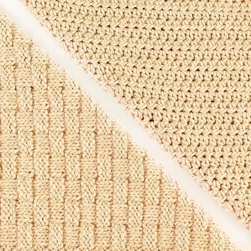 Cotton Bliss Soft Cotton Blend Yarn for Crocheting, 4-Pack (640Yds / 400G), Free Patterns, Beginners Friendly - #4 Medium Worsted Weight Yarn for Baby Blanket - Soft Buttercream - Thumbnail 5