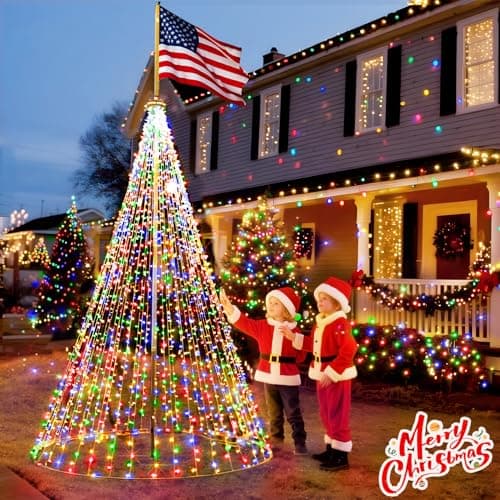 KNONEW 403ft 1000 LED String Lights Outdoor Christmas Lights 8 Modes & Timer Fairy Light Plug in Waterproof LED String Lights for Xmas Yard Tree Wedding Party Holiday Decorations (Multicolor) - Thumbnail 4