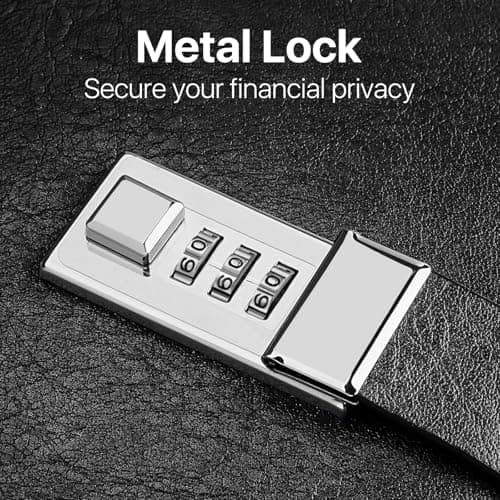 WEMATE Accounting Ledger Book with Lock, Accounting Log, Tracking Income & Expenses Deposits, Expense Tracker Notebook for Small Business Bookkeeping & Personal Use A5 Black 8.5x5.3" - Thumbnail 3