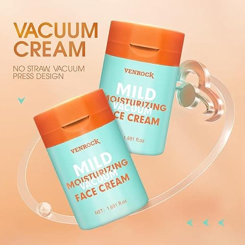 Venrock Mild Moisturizing Vacuum Face Cream, Daily Facial Moisturizer, Hydrating & Nourishing Skincare with Macadamia Oil+Probiotics+Hyaluronic Acid, Repair Barrier, 24 H Moisture Lock, 1.691 fl oz - Thumbnail 6