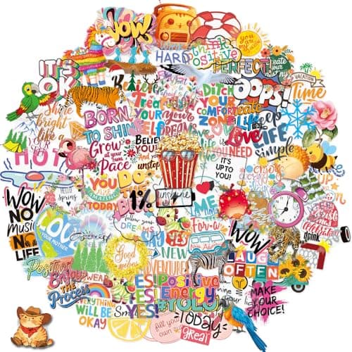 XIFUNNYSTK 300Pcs Transparent Stickers for Kindle Water Bottles Laptop Waterproof Decal for Scrapbook Luggage Phone Sticker for Teens School Students Gifts Classroom Party Favors Decoration Crafts - Image 1