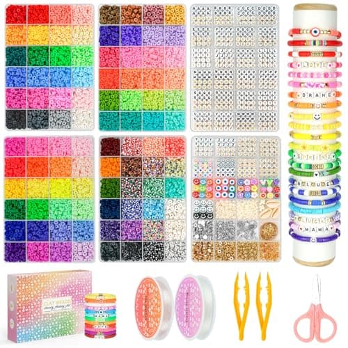 Friendship Bracelet Making Kit 96 Colors, 900pcs Letter Beads, 100pcs Number Bead, Gold Silver Spacer Charms for Concert Bracelets Jewelry Craft - Image 1