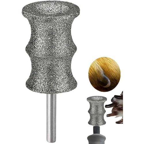 Diamond Dog Nail Grinder Bits Attachments for Dremel 7760 7350 4000 - 1/8'' 80 Grit Replacement Heads Refills & Tip for Most Pet Grinders - Painless & Safe for All Dogs Cats Thick/Black Nails Grooming - Image 1
