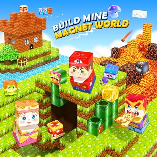 Magnetic Blocks Building Toys, Mine Magnet World Game Set for Kids Ages 4-8 5-7 6-8, STEM Sensory Magnetic Toys for Toddlers, Gift for 3+ Year Old Boys Girls - Thumbnail 2