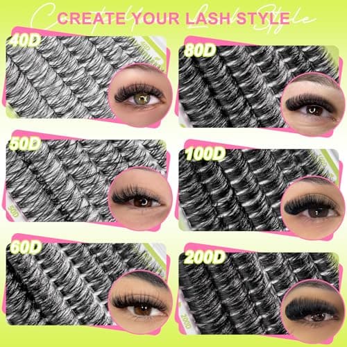 WiWiLINK Lash Clusters Kit 40D+50D+60D+80D Individual Lashes 468PCS D Curl 10-18mm DIY Eyelash Extension Kit with Cluster Lash Bond & Seal and Applicator for Eyelashes Extension Beginners - Thumbnail 6