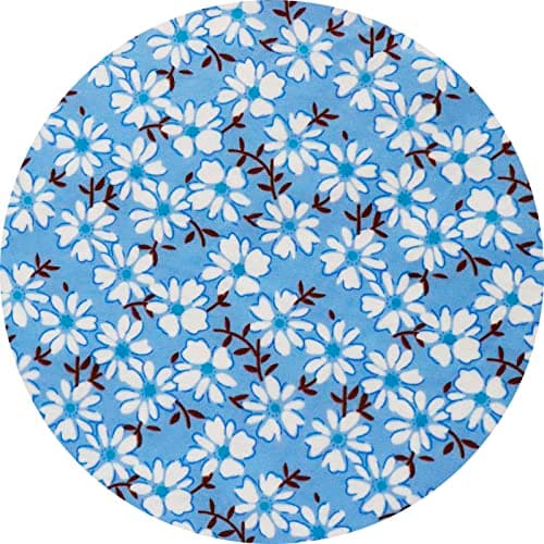 Younrui Plus Size Midi Summer Casual Dress for Women Short Sleeve Scoop Neck Ruffle Babydoll Swing Dress (2XL-1001-Blue Daisy) - Thumbnail 4