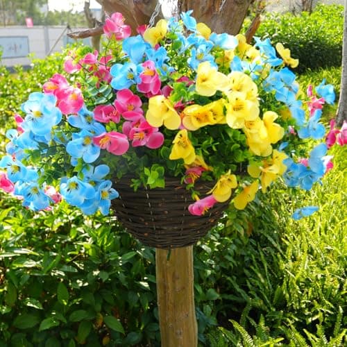 trytuny Artificial Flowers for Outdoor, Realistic Faux Plants for Outside Indoor Porch Patio Window Box Planter Home Decor (color04-16pcs) - Thumbnail 6