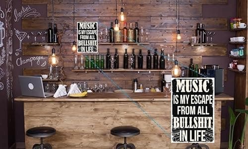 Carastora Vintage Rock Music Tin Sign – Rustic Metal Wall Art for Man Cave, Garage, Bar, Music Room, 8x12 Inch Retro Decor for Home or Studio - Thumbnail 2