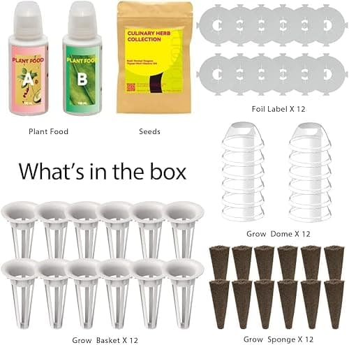 inbloom Culinary Herbs Seed Pod Kit for Hydroponics Growing System, 12 Pods (350+ Seeds with Basil, Parsley, Shis0, Liquorice, Mint, Cilantro, and Chic0ry) - Thumbnail 3
