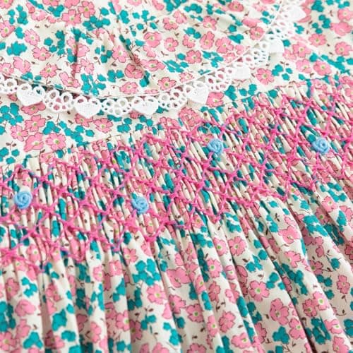 Simplee kids Baby Pink Dress Toddler Ruffled Dress Little Toddler Girls Casual Dress Playwear Sundress for Spring Summer 18 Months - Thumbnail 4