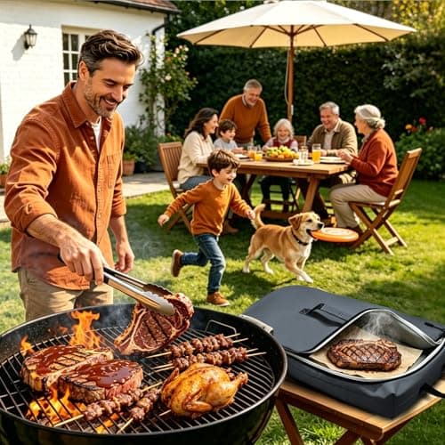 BBQ Blanket for Resting Meat, Insulated Meat Resting Bag for Brisket Pork Steak, Leak-Proof Meat Brisket Blanket for Moisture Retention Tender, Outdoor Barbecue Grilling Gift for Men, Husband, Father - Thumbnail 6