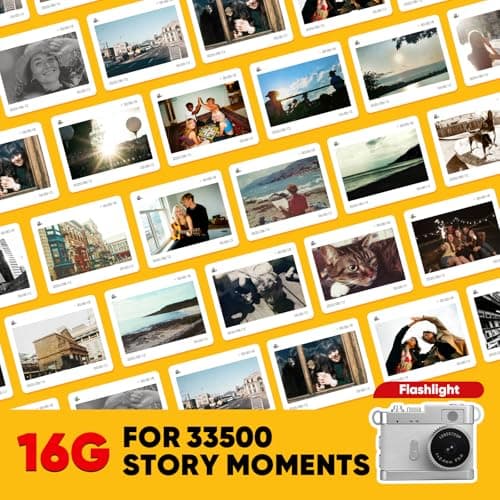 Keychain Camera, 16GB Mini Digital Camera with Built-in Flash & Retro Filters, Pocket Mini Camera for Travel, Vlogging, Bag Charm, Birthday Gift for Friends - Thumbnail 2