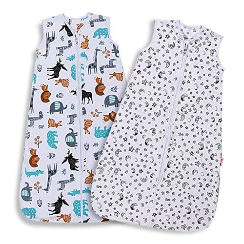 Lictin Baby Sleep Sack 0.5 Tog - 2 Pack Toddler Sleeping Sack 18-36 Months, Summer Baby Sleeping Bag, Sleeveless Baby Wearable Blanket with Adjustable Length and 2-Way Zipper - Image 1