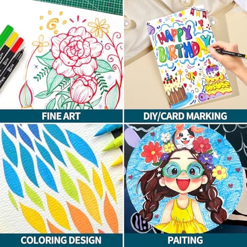 Adult Coloring Book for Women with 36 Dual-Tip Markers, 30 Patterns Positive Quotes Coloring Books for Adults Relaxation, Calming Gifts for Anxiety and Mindfulness Gifts for Women - Thumbnail 6