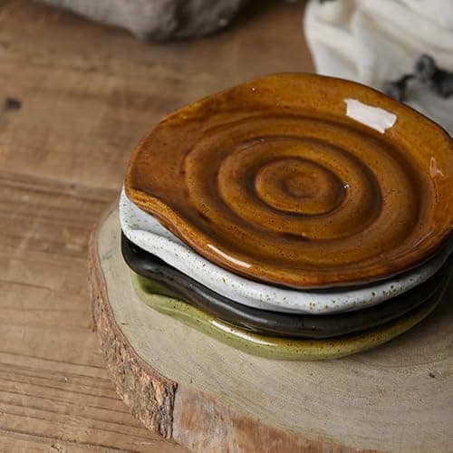 Spoon Rest for Stove Top, Black Ceramic Spoon Holder for Counter, Modern Farmhouse Decor Accessories for Spatula, Spoons or Tongs Gifts for Women Mom - Thumbnail 6