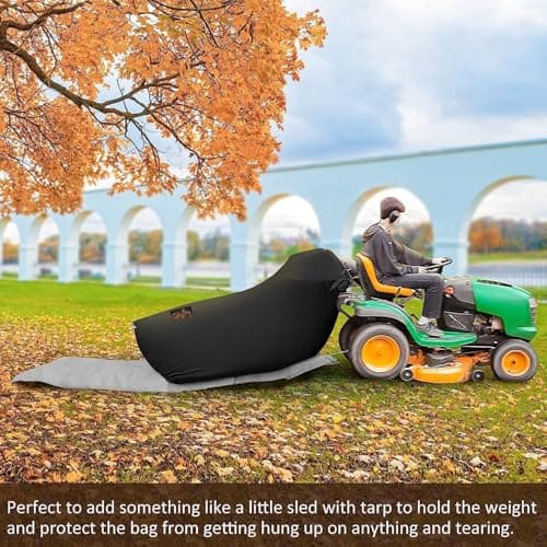 Keeswin 2025 Upgraded Large Lawn Tractor Leaf Bag, 78.7"x 51.1" Capacity Leaf Collector, Grass Catcher Bag for Fast Leaf Collection, Heavy Duty Leaf Grass Collection Bagger, Fits for Most Riding Lawn - Thumbnail 2