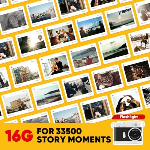 Keychain Camera, 16GB Mini Digital Camera with Built-in Flash & Retro Filters, Pocket Mini Camera for Travel, Vlogging, Bag Charm, Birthday Gifts - Thumbnail 2