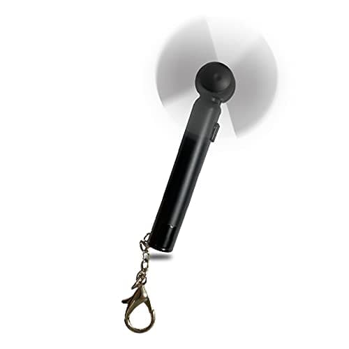 Handheld Mini Fan, Pocket Purse Portable - Gifts for Mom AAA Battery Replaceable Small But Powerful Personal Fan Cooling for Women Men Reading Home Office Outdoor Travel Camping-With Keyring - Image 1
