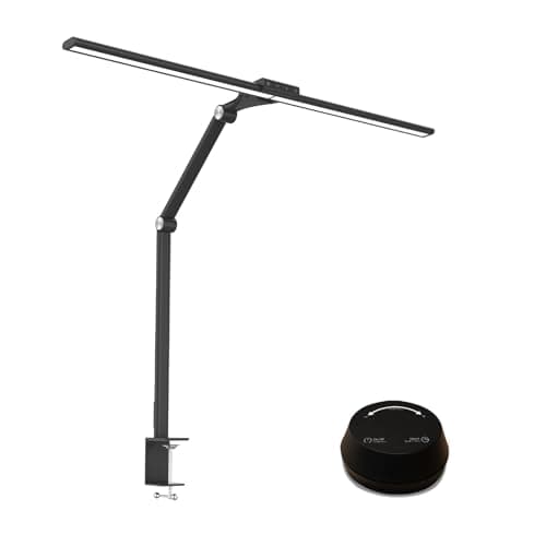 CRLIVOING DS521SA Full Spectrum Desk Lamp – Sun Lamp 18W Eye-Care Table Light, CRI>95, 4000K Color Temp, Stepless Dimming, Flicker-Free, Low Blue Light, Touch & Remote Control, for Study & Office - Image 1