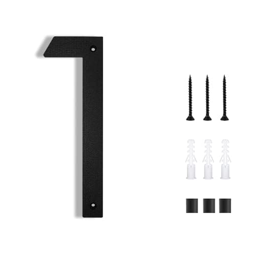 8 Inch House Numbers for Outside Modern | Large Floating Black House Numbers | Address Numbers/Door Garage Gate |911 Visibility Signage (1) - Image 1