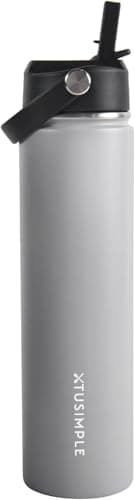 24oz Insulated Travel Water Bottle - Stainless Steel, Leakproof - Keeps Drinks Hot or Cold - for Outdoors, Sports, Bike, Gym, Marathon - Gift for Women, Men - Image 1