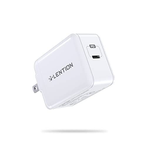 LENTION 18W USB C Wall Charger Fast Charging Type C Charger Block PD Power Adapter for iPhone 11/12/13/14/Pro Max, XS/XR/X, iPad Pro, AirPods Pro, and More (White) - Image 1