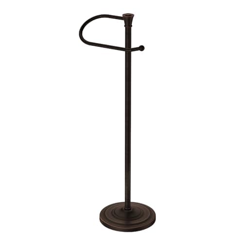 Toilet Paper Holder Free Standing, 25” H Stainless Steel Oil Rubbed Bronze Toilet Paper Stand, Weighted Base Floor Tissue Roll Holder for Bathroom,Toilet Roll Stand - Image 1