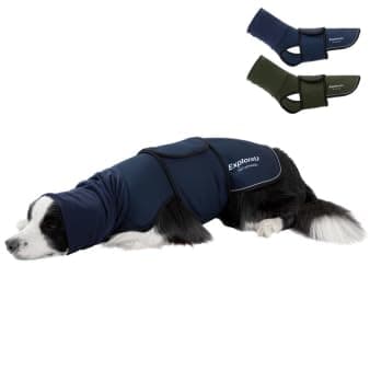 ExploreU Dog Anxiety Vest Skin-Friendly Thunder for Dogs, Dog Calming Shirt for Thunder, Fireworks, Vet Visits and Separation - Keep Pet Calm Without Medicine (Blue, M) - Image 1