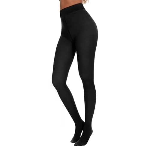 TNNZEET Fleece Lined Tights Women — Pantyhose Colorful Opaque Black Sheer Thermal Winter Warm Leggings Under Dress - Image 1