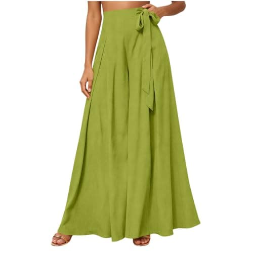 Culottes for Women Fashion 2026 Summer Fall Green Large