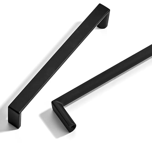 Synkylux 10 Pack Matte Black Cabinet Pulls 5-inch(128mm) Hole Center Kitchen Cabient Hardware Cabinet Handles Drawer Pulls,Cabinet Pulls,Cupboards, Dressers and Square Solid Metal Hardware - Image 1