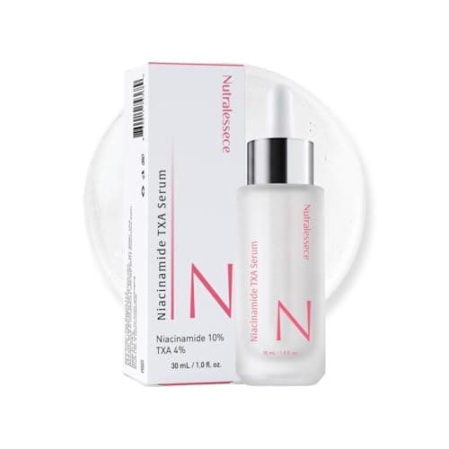 Nutralessece 10% Niacinamide, 4% Tranexamic Acid Serum for Dark Spots, Brightening & Even Skin Tone – Alpha Arbutin & Multi-Hyaluronic Acid Hydrating Essence, for All Skin Types, 1.0 fl oz - Image 1