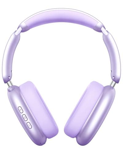 Wentronic Y02 Active Noise Cancelling Headphones,60H Battery,5 EQ Music Modes,Hi-Res Audio,Deep Bass,Foldable Wireless Over Ear Bluetooth 5.4 Headset,Breathable Leather Earpads (Purple) - Image 1