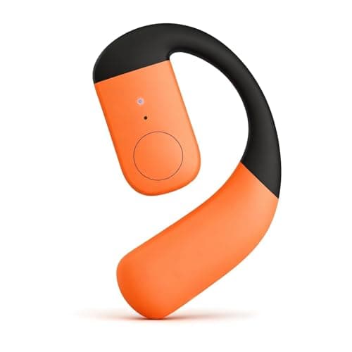 Xmenha F22 Orange Single Ear Bluetooth Wireless Bone Conduction Open Ear Headphones with Earhook, IPX5 Water Resistant, 15H Playtime, 1H Charge, Bluetooth 5.3, Orange - Image 1