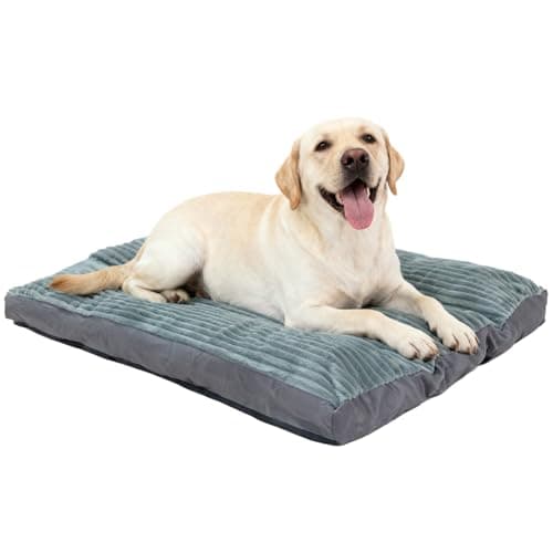 Big Dog Bed for Large Sized Dogs - Dog Crate Pad Removable Washable Cover, Non-Slip Bottom, Pet Mat Comfort Cushion for Joint Relief, Deep Sleep & Home Decor - Image 1