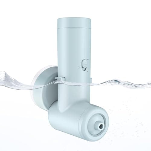 Rechargeable Bath Jets for Tub, Impact Force 65 kPa Bath Jet Spa, Bubble and Flow-Massage Two Mode, Adjustable Speed, Cordless Portable Bathtub Jet for Relaxing Daily Use at Home, Blue - Image 1